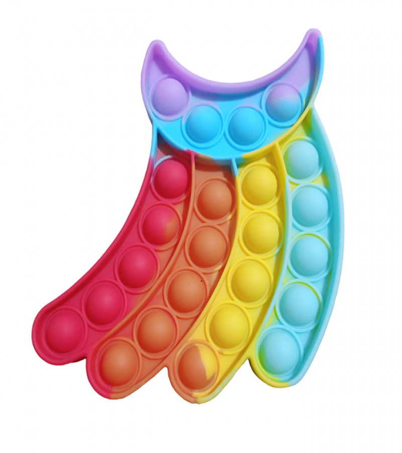Alsimba Push Popit Bubble Silicone Toy for Kids - Approx. 6 inches - Banana