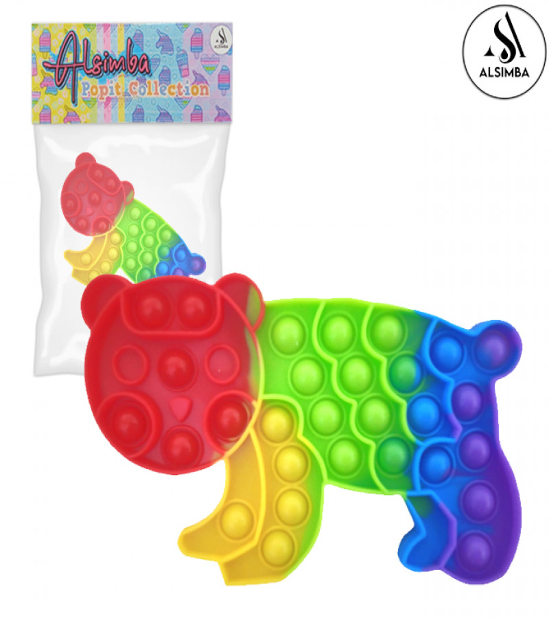 Alsimba Push Popit Bubble Silicone Toy for Kids - Approx. 6 inches - Buffalo