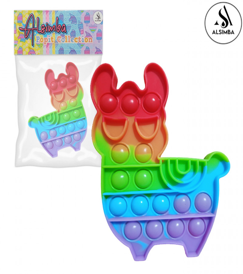 Alsimba Push Popit Bubble Silicone Toy for Kids - Approx. 6 inches - Buffalo