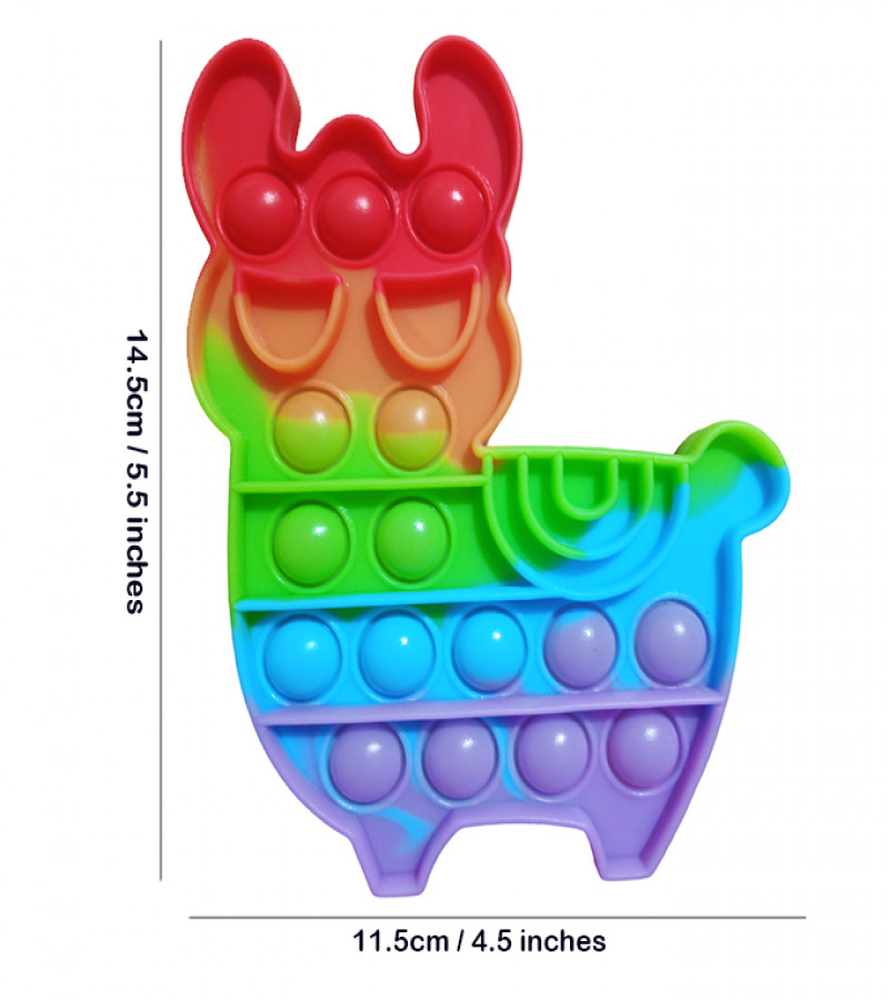 Alsimba Push Popit Bubble Silicone Toy for Kids - Approx. 6 inches - Buffalo