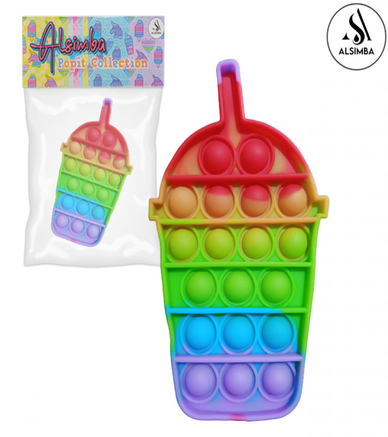 Alsimba Push Popit Bubble Silicone Toy for Kids - Approx. 6 inches - Juice Cup