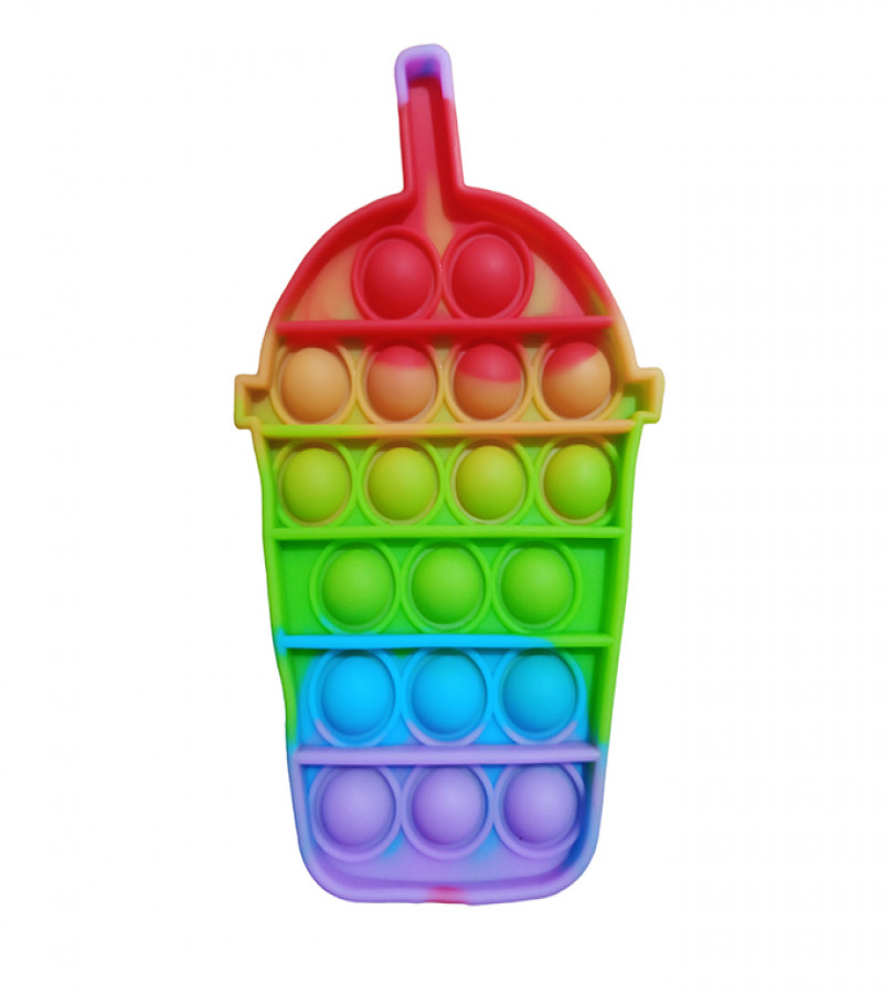 Alsimba Push Popit Bubble Silicone Toy for Kids - Approx. 6 inches - Juice Cup