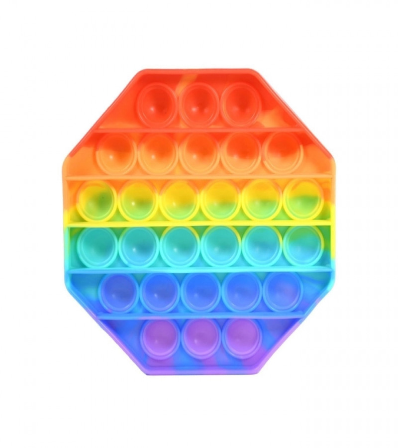 Alsimba Push Popit Bubble Silicone Toy for Kids - Approx. 6 inches - Octagon
