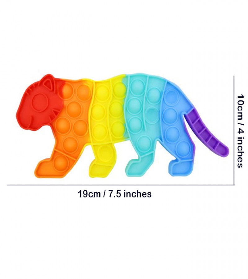 Alsimba Push Popit Bubble Silicone Toy for Kids - Approx. 8 inches - Cute-Tiger