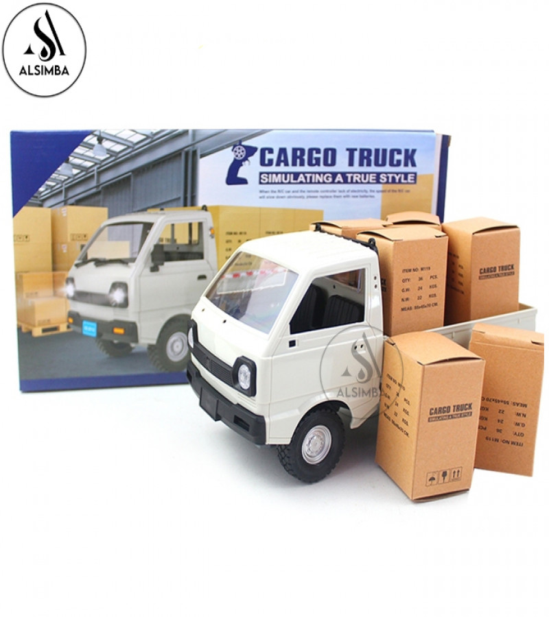 Alsimba RC Suzuki Truck Rechargeable Spray Smoke Pickup – 1:16 Scale with Sound, Lights, Random Color Delivery Toy