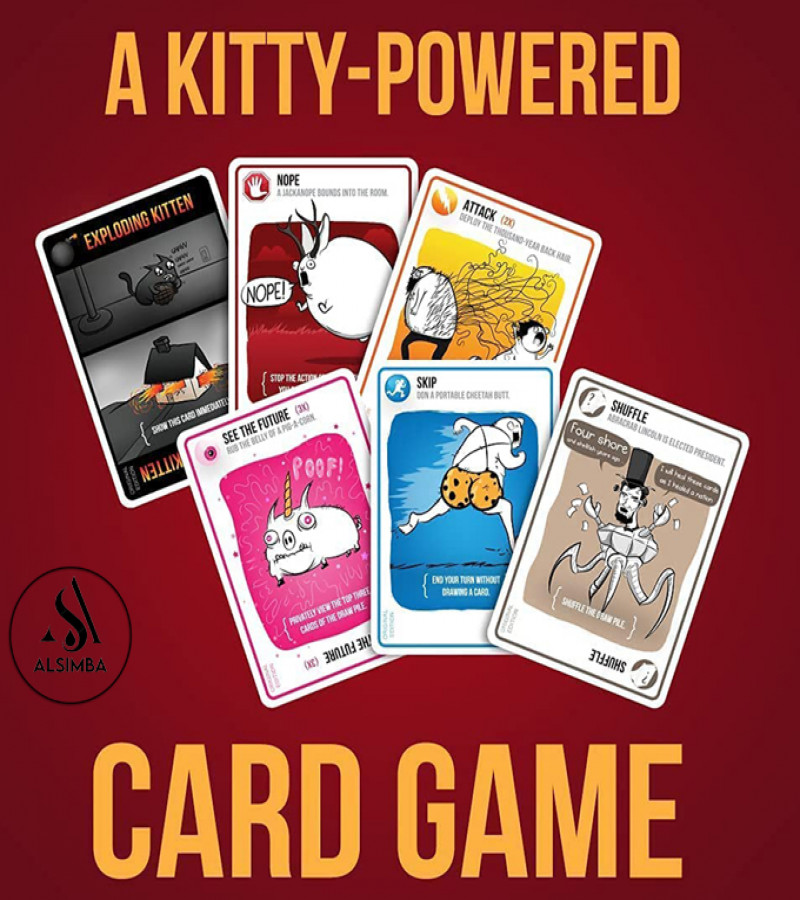Alsimba Russian Roulette Cards Game for Kids & Family - English, 2-5 Players Strategy Fun by Exploding Kittens LLC