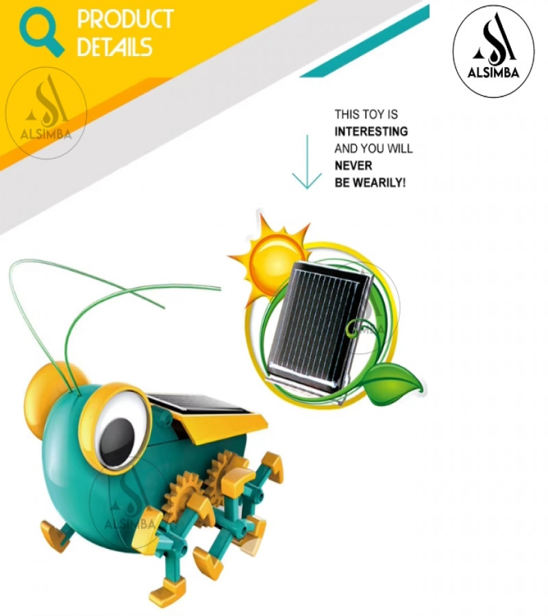 Alsimba Solar Robot Bugsee DIY Science Kit – Build & Play Educational Toy for Kids – Solar Powered Pocket Pet