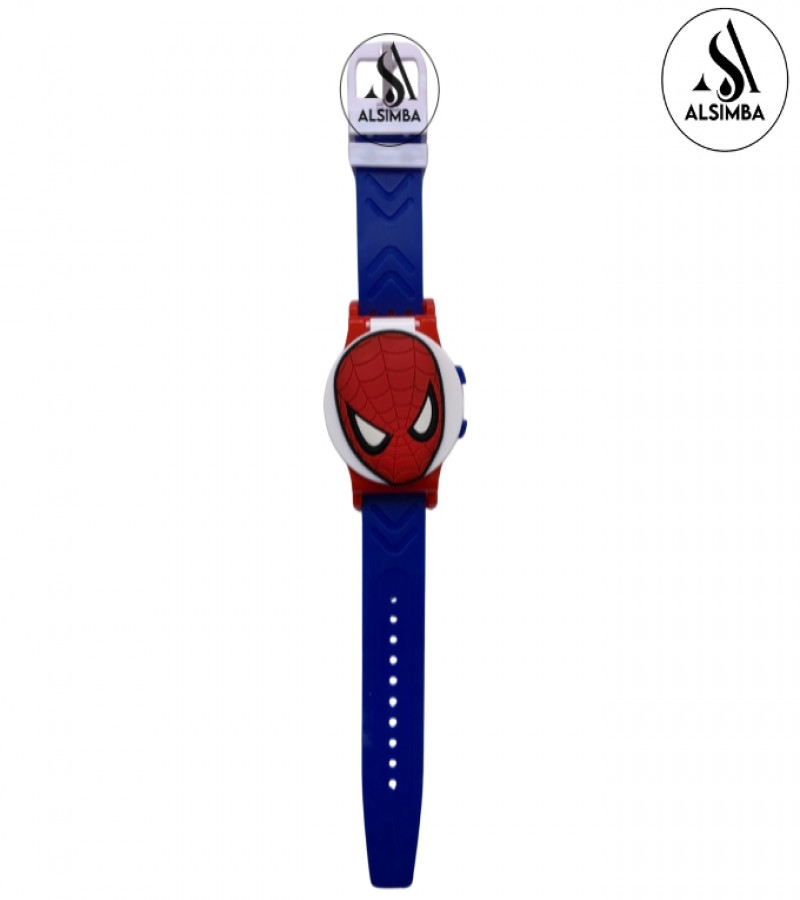 Alsimba Spiderman Character Wrist Watch for Kids Boys – Stylish Cartoon LED Timepiece for Children with Adjustable Strap – Comfortable