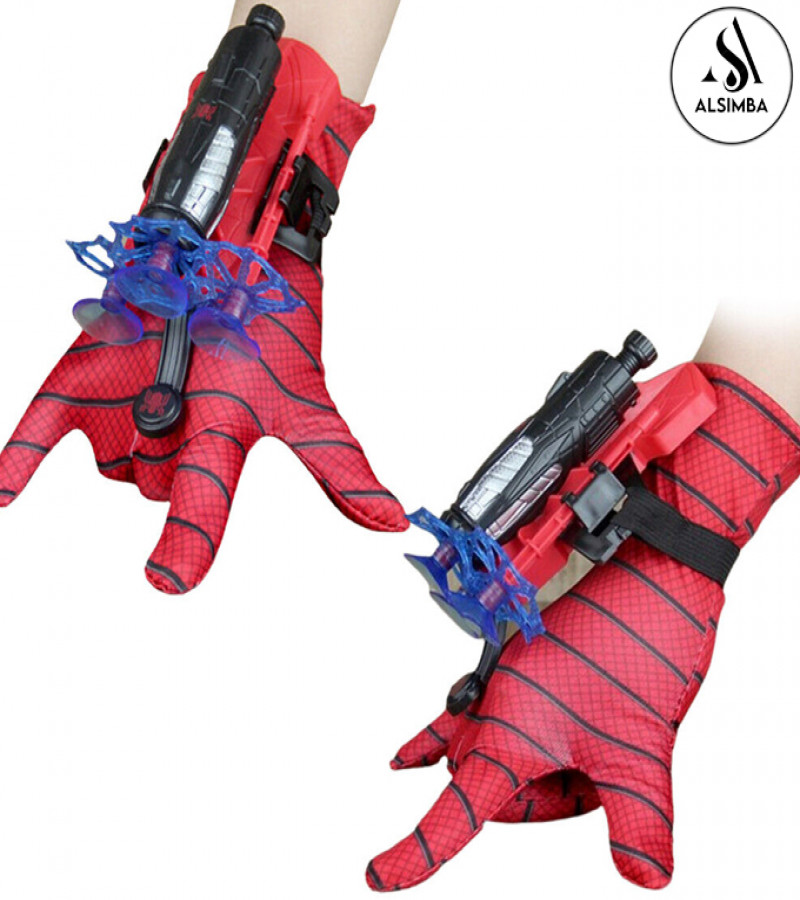 Alsimba Spiderman Web Dart Blaster Toy with Gloves & Launcher – Avengers Toy Gun for Kids Boys – 12 Inch – Multicolor