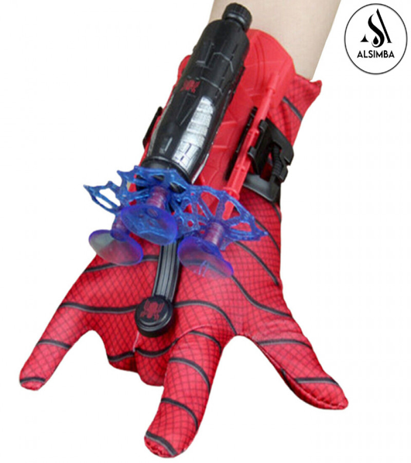 Alsimba Spiderman Web Dart Blaster Toy with Gloves & Launcher – Avengers Toy Gun for Kids Boys – 12 Inch – Multicolor