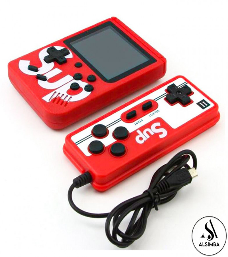 Alsimba SUP 2 Player Retro Game Box with 400 in 1 Games, Dual Controller, Rechargeable Handheld Console for Kids/TV