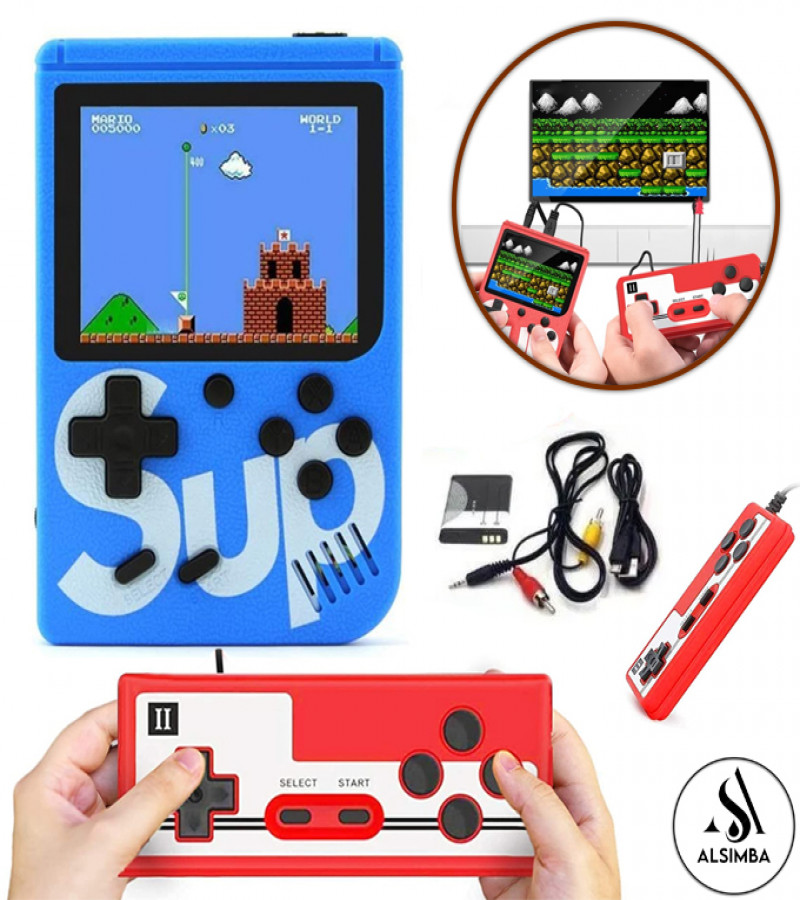 Alsimba SUP 2 Player Game Box With Controller 400 In 1 Retro Video Game Rechargeable Portable Handheld Game Console Handheld Game PAD Gamebox for kids