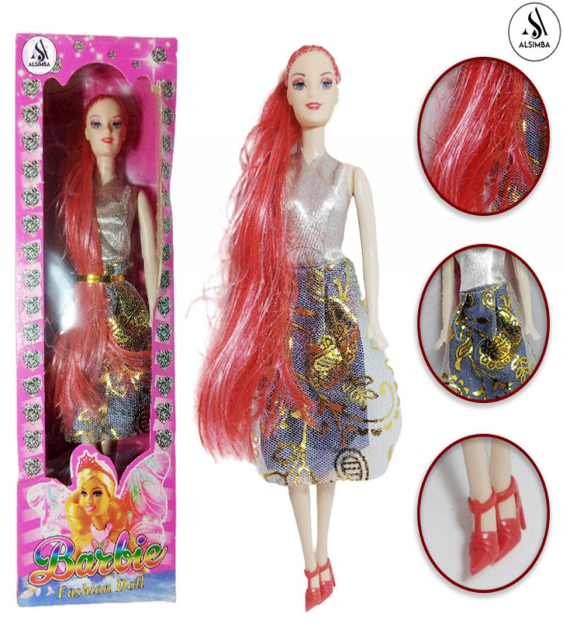 Alsimba Sweet Malena Barbie Doll Dress Up Set - 12 Inch Moveable Joints, Shoes, Flexible Body, Random Dress Gift Set