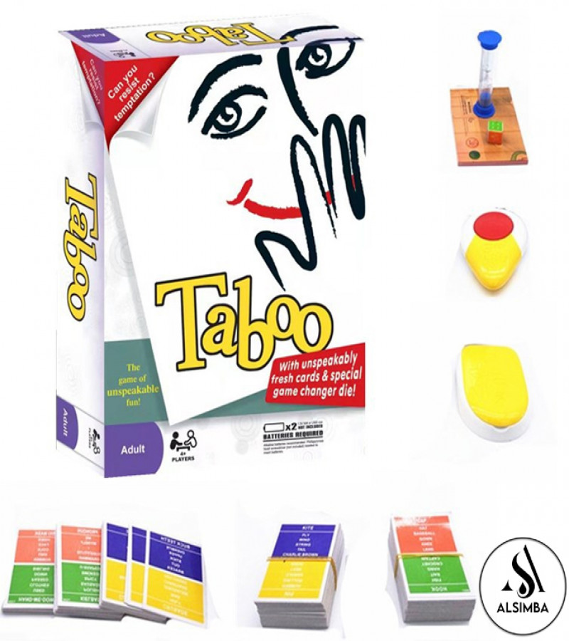 Alsimba Taboo Game – The Game of Intelligence & Fun | Family Friendly Card Game for Kids & Adults | Taboo Board Game