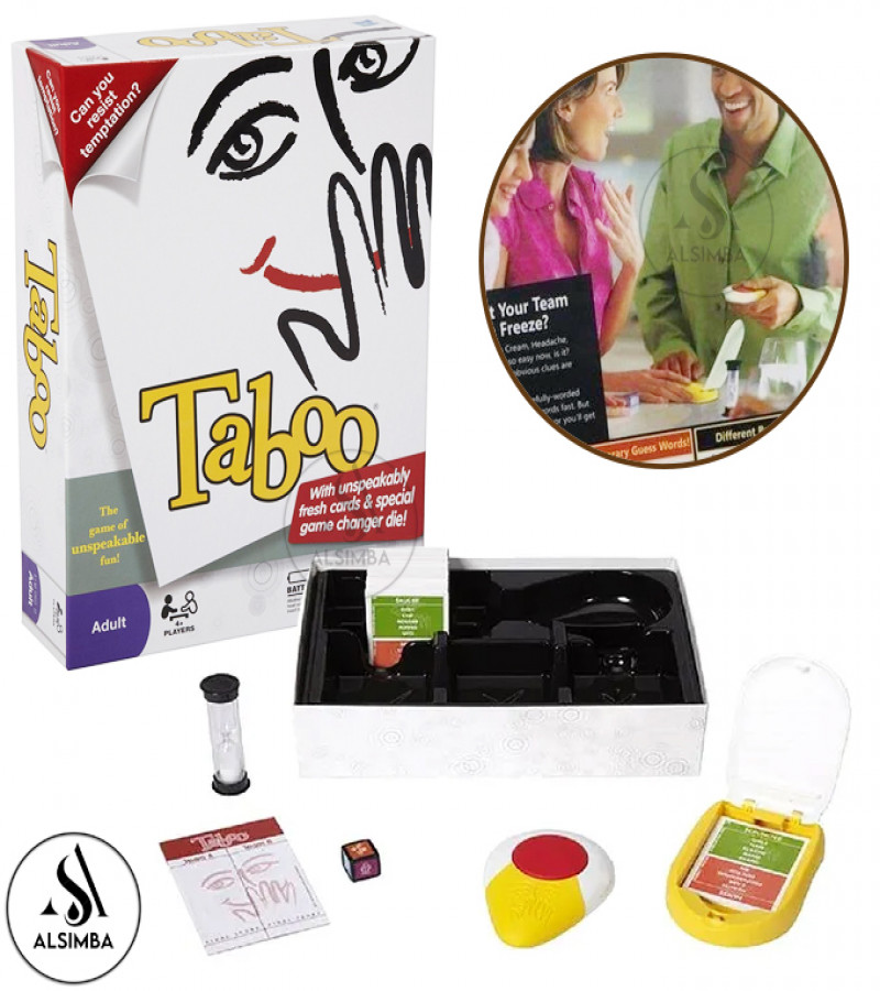 Alsimba Taboo Game – The Game of Intelligence & Fun | Family Friendly Card Game for Kids & Adults | Taboo Board Game