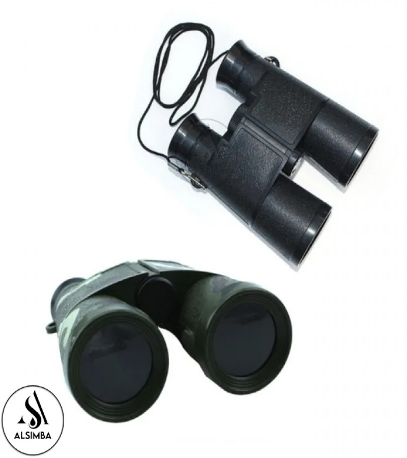 Alsimba Kids Telescope Binoculars Toy – HD Vision, Shockproof, Bird Watching, Hiking, Birthday Gift – 6" Black
