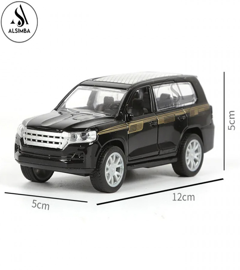 Alsimba Toyota Land Cruiser V8 1:32 Diecast SUV Model Car with Lights, Sound, Openable Doors, Pull-Back Action – White
