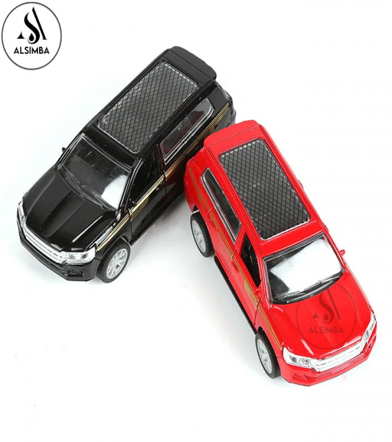 Alsimba Toyota Land Cruiser V8 1:32 Diecast SUV Model Car with Lights, Sound, Openable Doors, Pull-Back Action – White