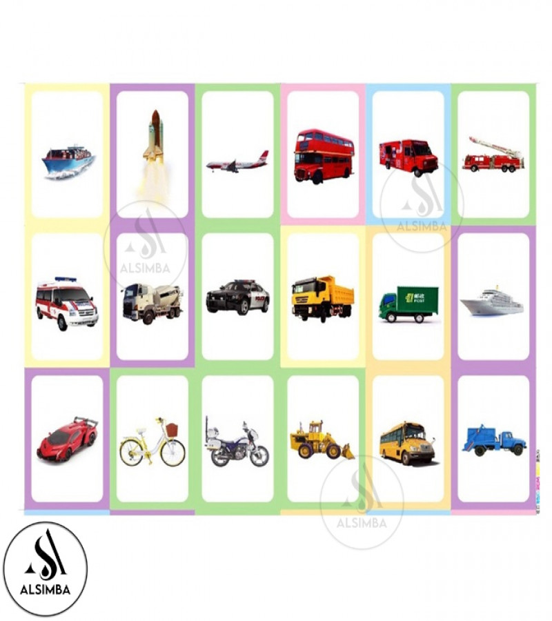 AAlsimba Traffic Flash Cards for Kids – 36 Pcs Educational Learning Set for Toddlers, Preschool & Kindergarten