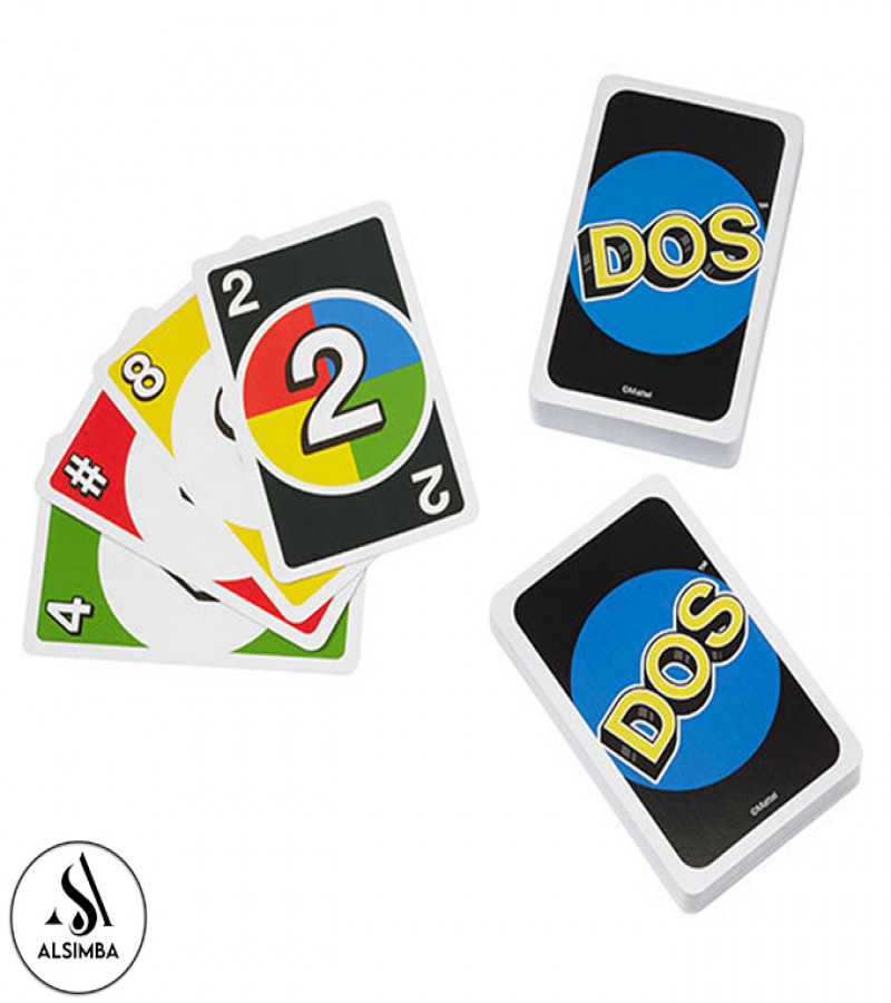 Alsimba UNO DOS Family Card Game Set - 108 Laminated Multicolor Cards for Kids Adults Fun Party & Travel Entertainment