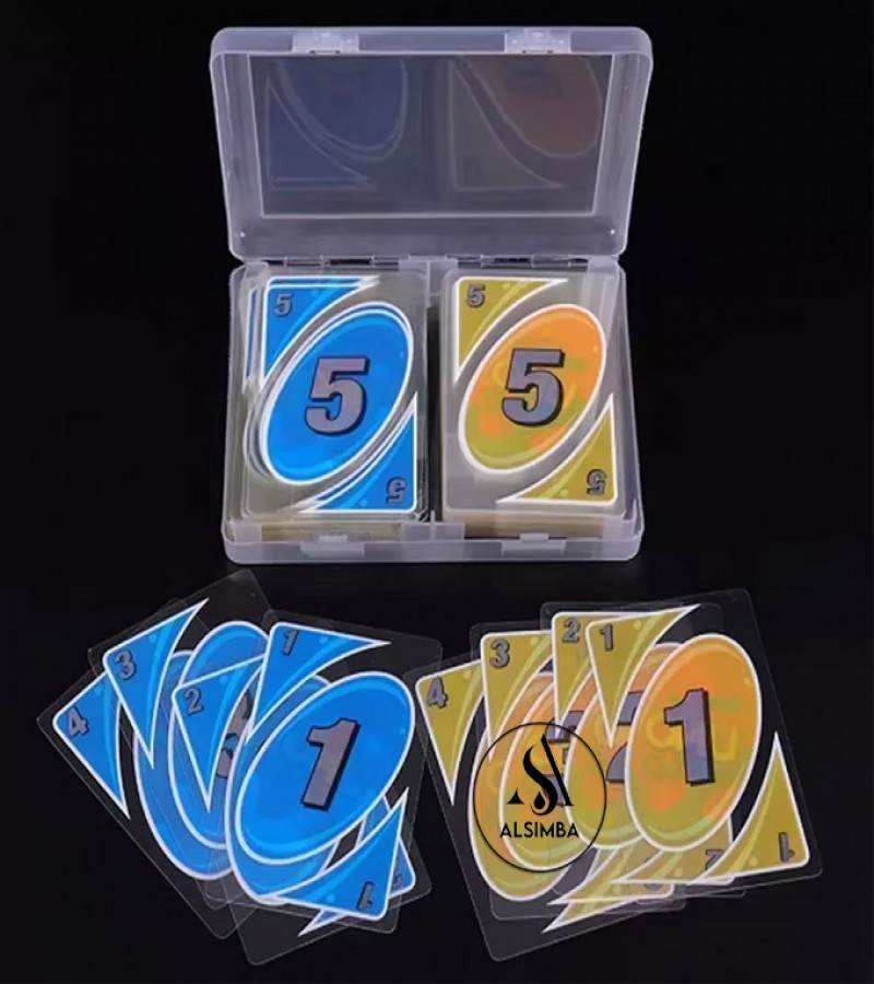 UNO H2O To Go Waterproof Transparent Plastic Card Game – 112 Washable Clear Cards – Fun for Kids, Family & Travel