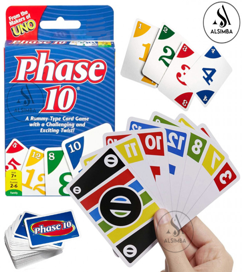 Alsimba UNO Phase 10 Cards Game – Special Edition 108 PCS | Imported Quality Family Fun Pack for Kids & Adults