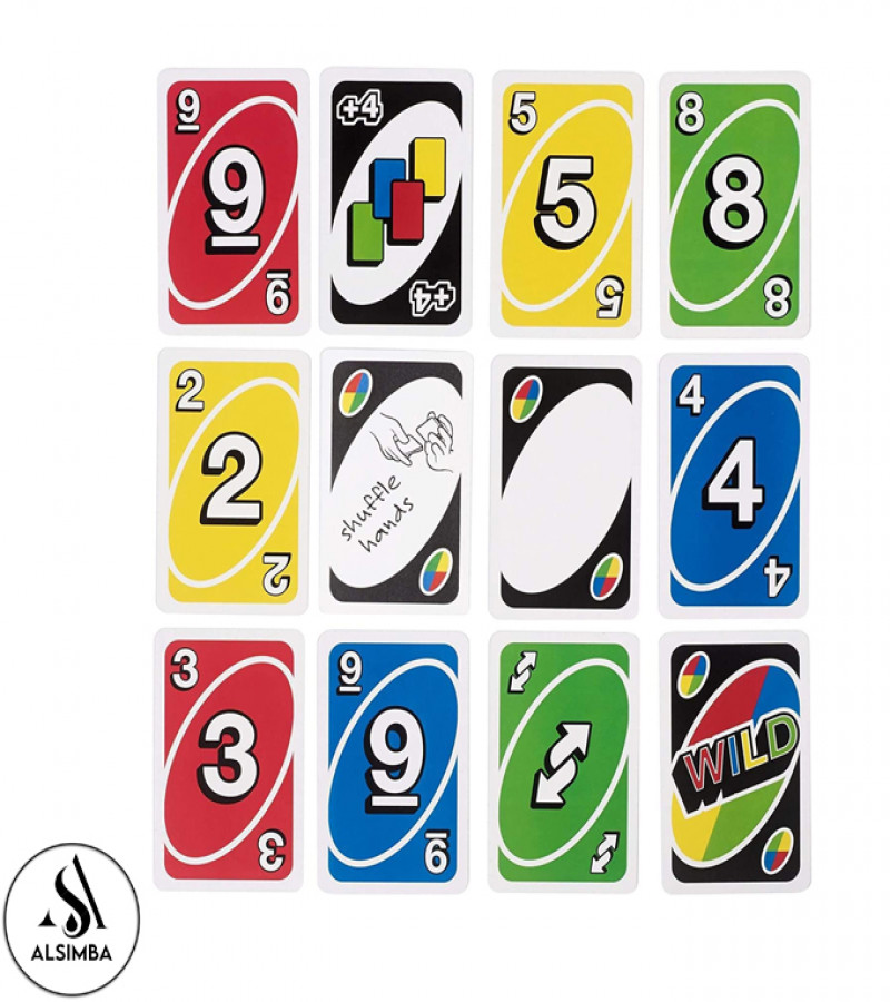 Alsimba UNO Wild Edition – 112 Laminated Cards Game for Kids & Adults – Fun Customizable Family Card Game – Imported