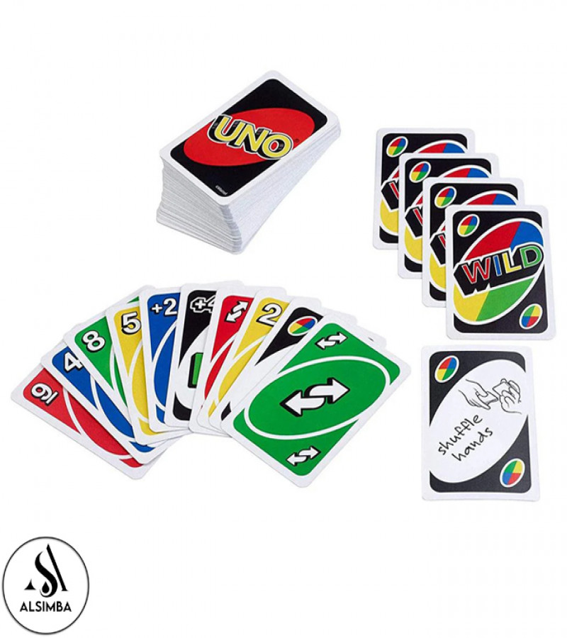 Alsimba UNO Wild Edition – 112 Laminated Cards Game for Kids & Adults – Fun Customizable Family Card Game – Imported