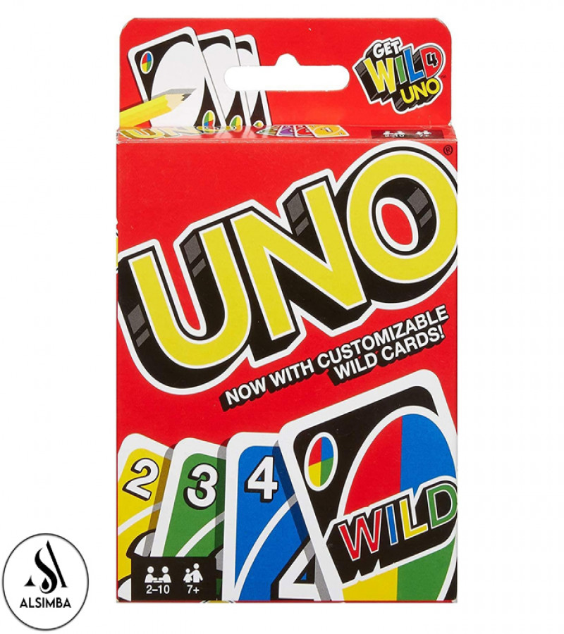 Alsimba UNO Wild Edition – 112 Laminated Cards Game for Kids & Adults – Fun Customizable Family Card Game – Imported