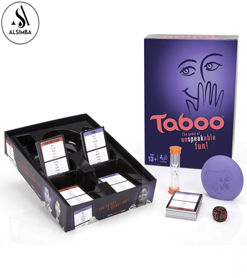 Alsimba Unspoken Taboo Purple Edition Board Game - Enjoyment Fun Board Game for Kids & Adults Above 13+ Years Old - 4 Players Taboo Cards Game