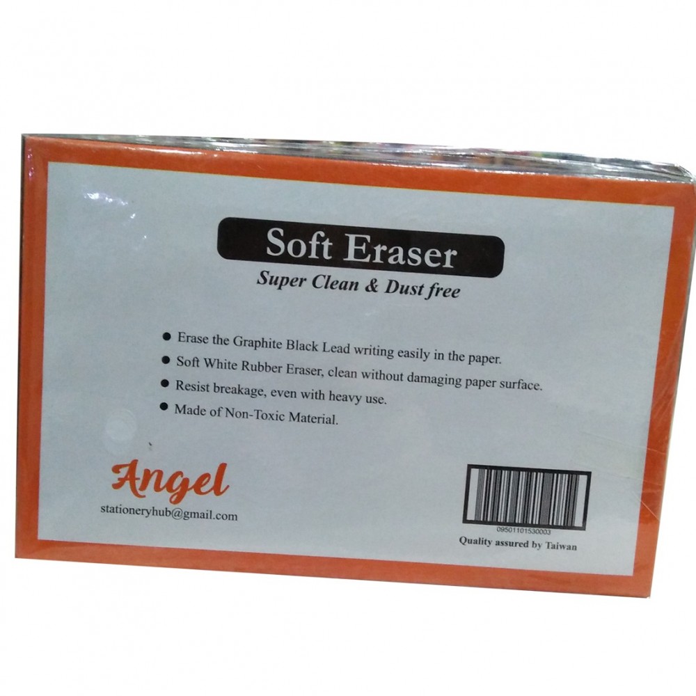 Angel Non Toxic Soft Eraser For Kids - 40 Pieces