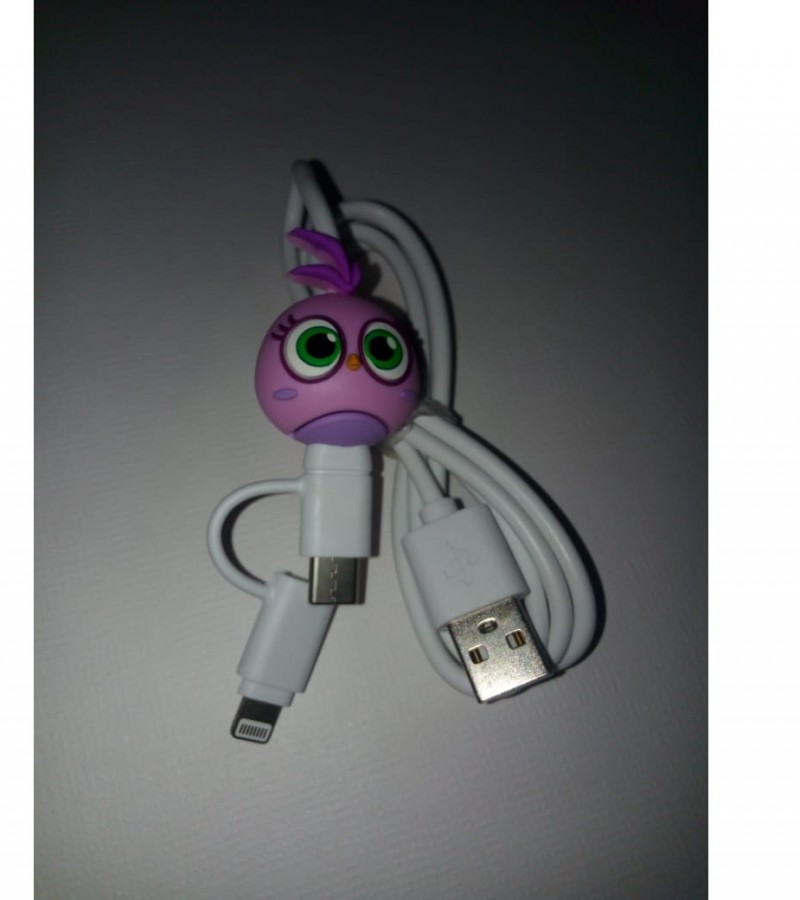 Angry Bird Data Cable for Iphone and Android - Type C
