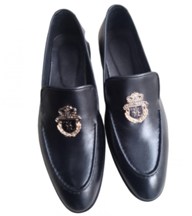 Black billionaire leather shoe - For Men