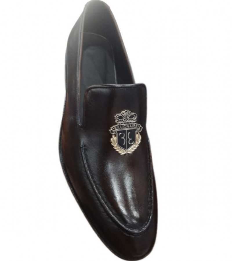 Dark brown billionaire leather shoe - For Men