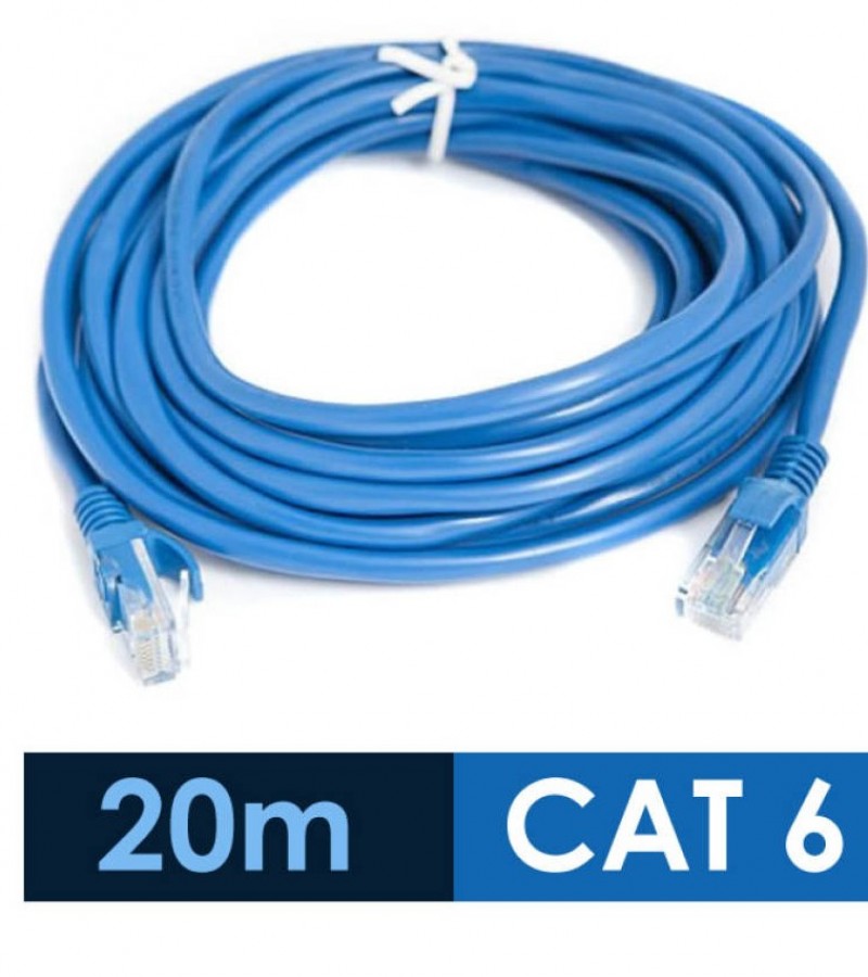 20 meter Ethernet Cable Cat 6 UTP High-Quality (65ftARDSL)