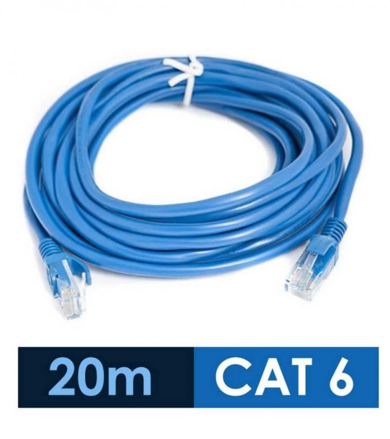20 meters LAN Cable Cat 6 (60 feet) Cat 6 UTP High-Quality (20mARDSL)