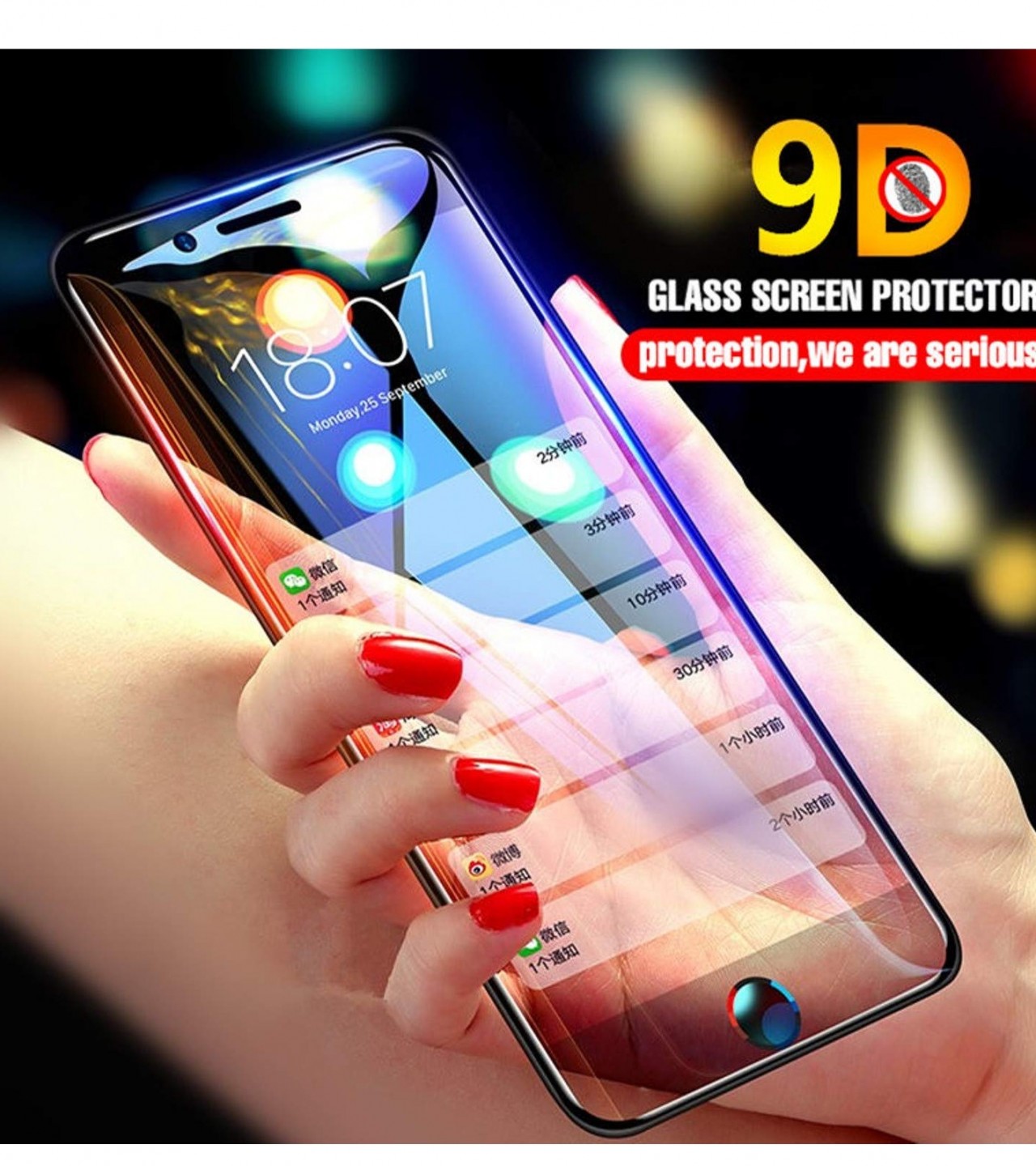 9D Full Cover Tempered Glass for  Iphone 6 plus  P103