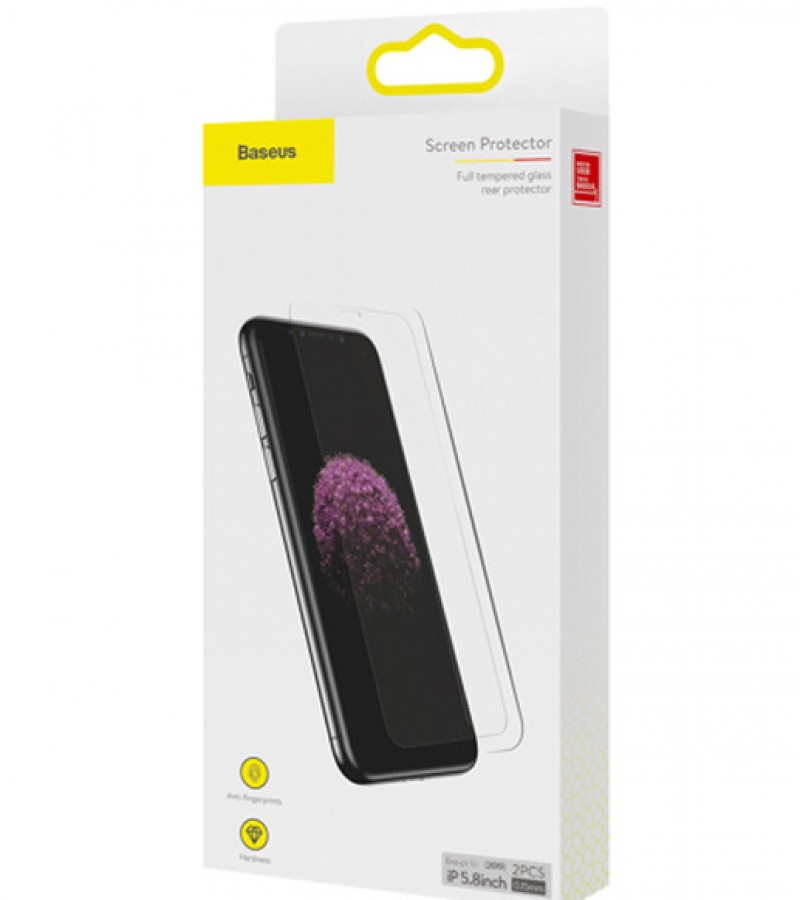 Baseus 0.15mm Full-glass Tempered Glass Film 2pcspack Pro 5.8inch 2019 Transparent