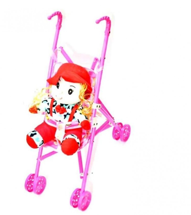 Doll With Small Pram - Multicolor