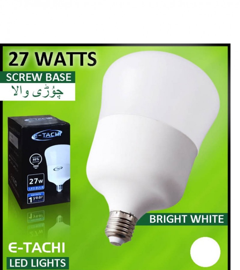 E Tachi 27w LED Bulb 27 WATTS T Shape Energy Saver