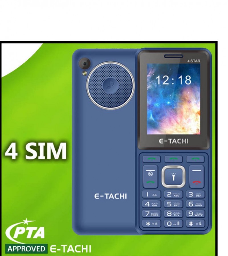 E Tachi 4 SIM 4 star Mobile Phone 2.4" Display - 3200 mAh Huge Battery