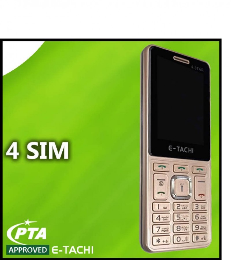 E Tachi 4 SIM Mobile Phone 4 Star - 3200 mAh Huge Battery