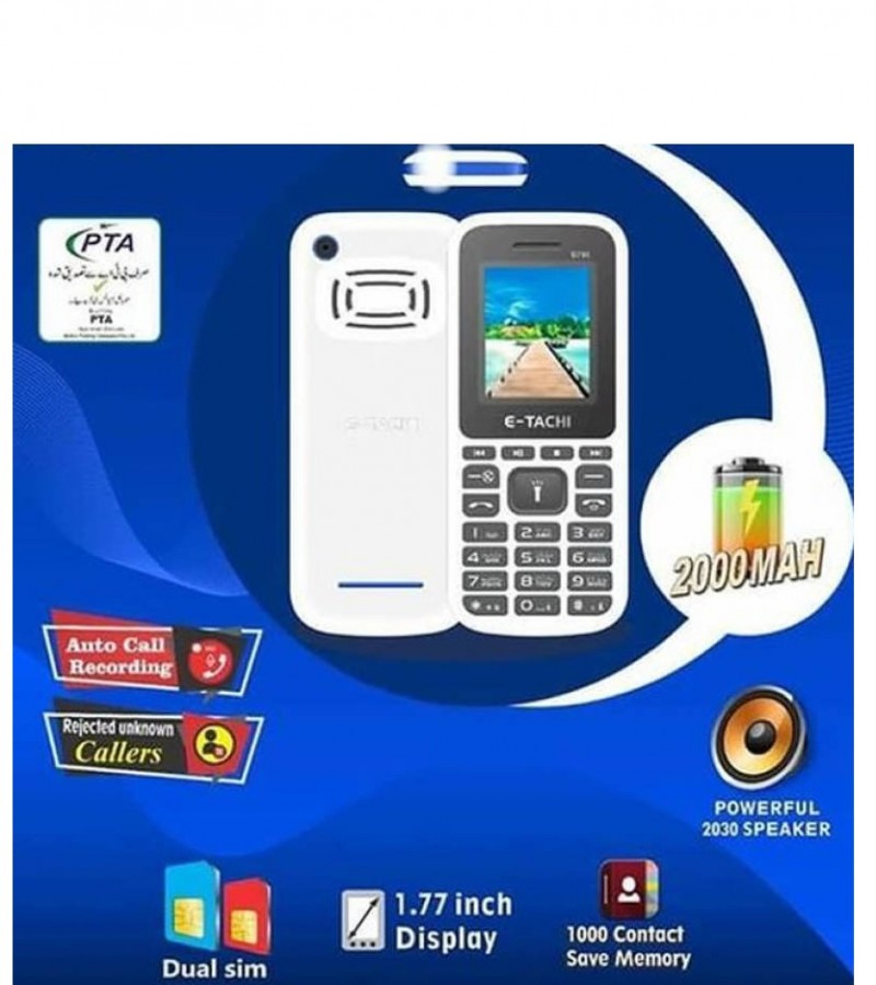 E Tachi B786 Keypad Mobile Phone - 1.8" LCD - 2000 mAh Battery