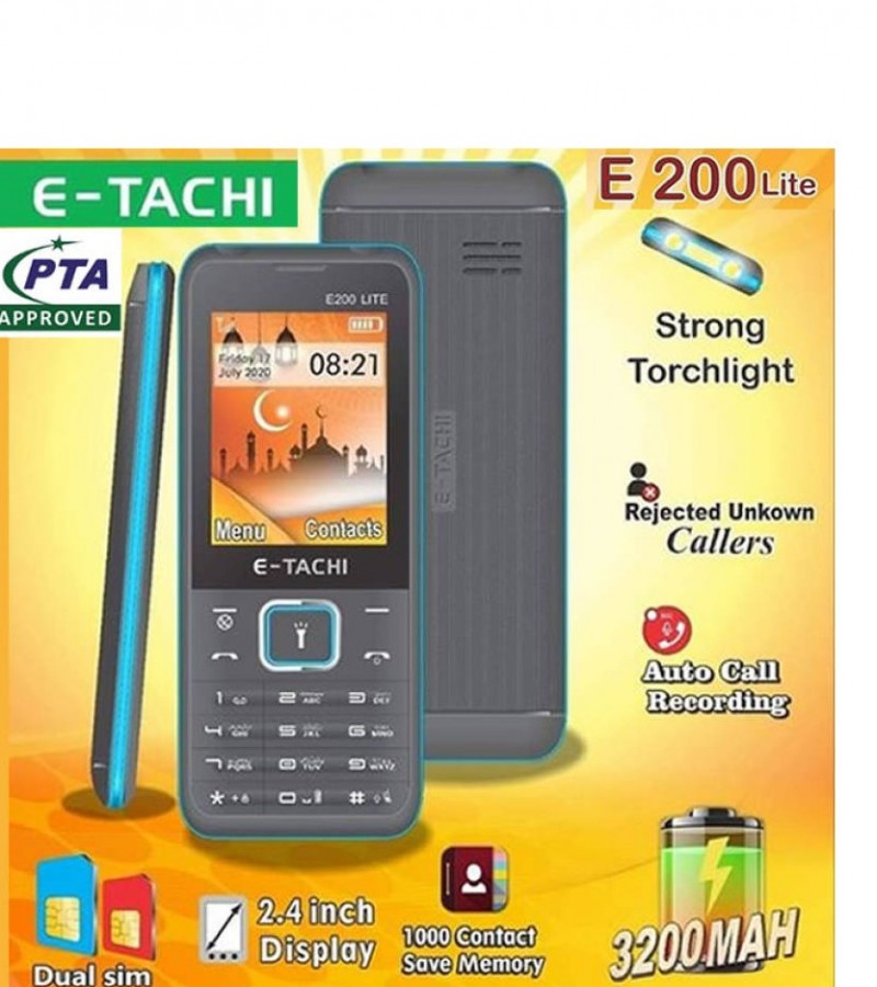 E Tachi E200 Lite Phone (Without Camera) - Big Battery 3200 mAh