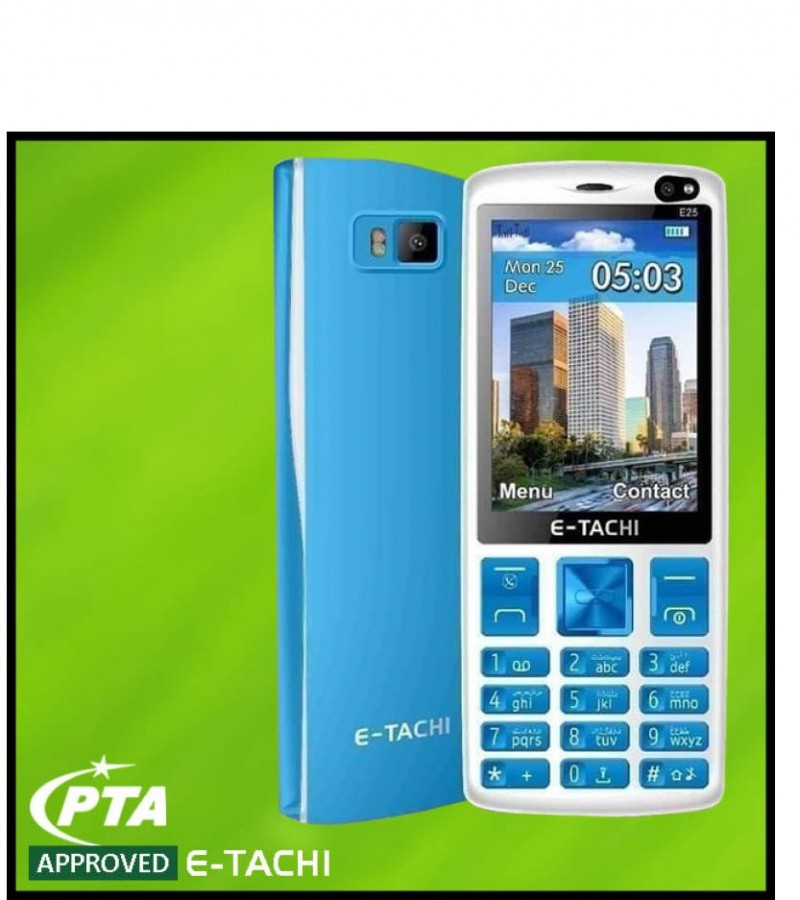 E Tachi E25 Mobile Phone - 2.6 Inches BIG Display 2000 mAh Battery