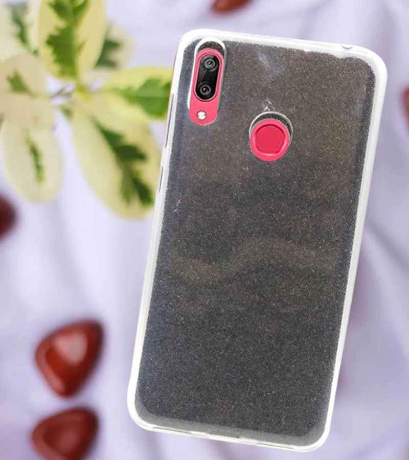 Glittery Dark Grey Cover For Y7 Prime 2019