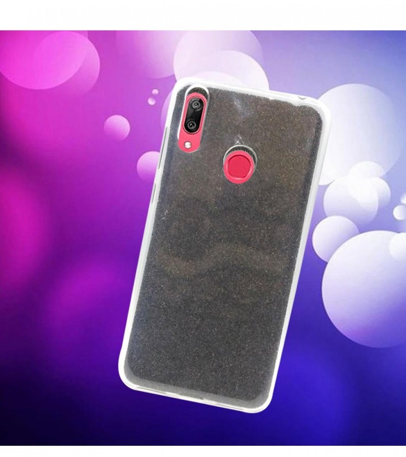 Glittery Dark Grey Cover For Y7 Prime 2019