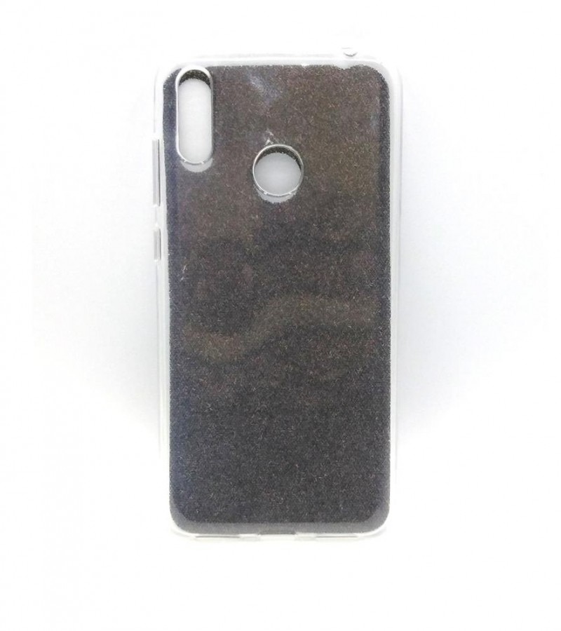 Glittery Dark Grey Cover For Y7 Prime 2019