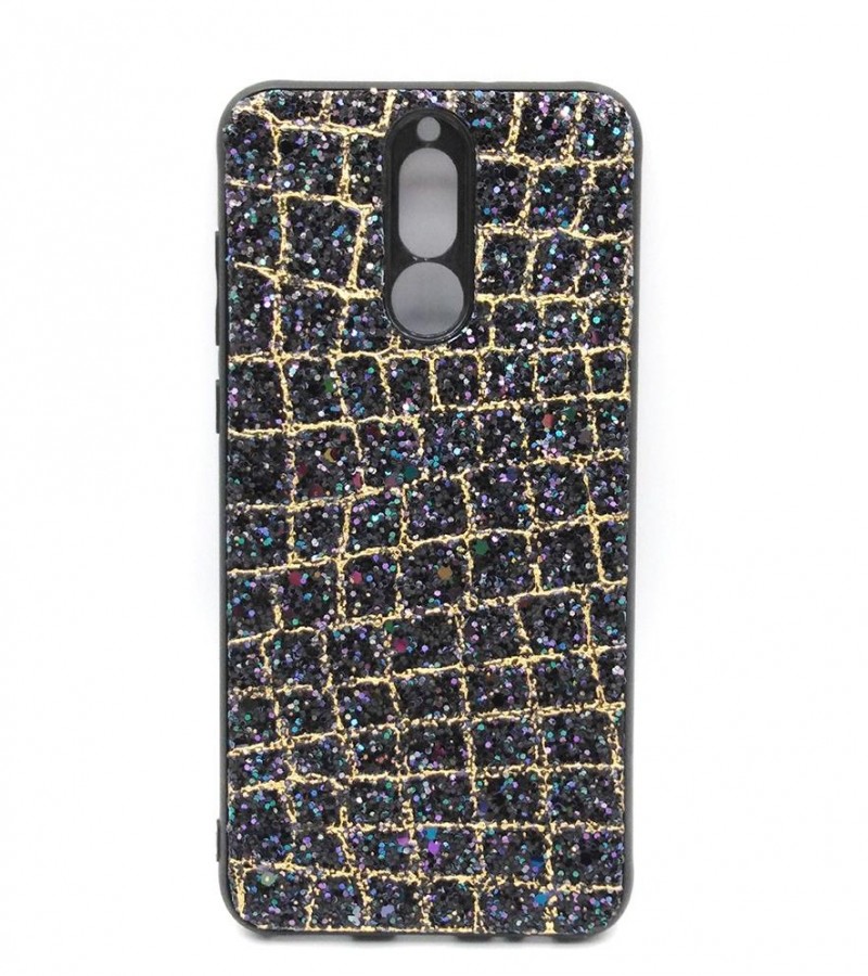 Glittery Golden Black Case For Mate 10 Lite