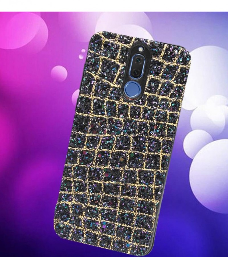 Glittery Golden Black Case For Mate 10 Lite